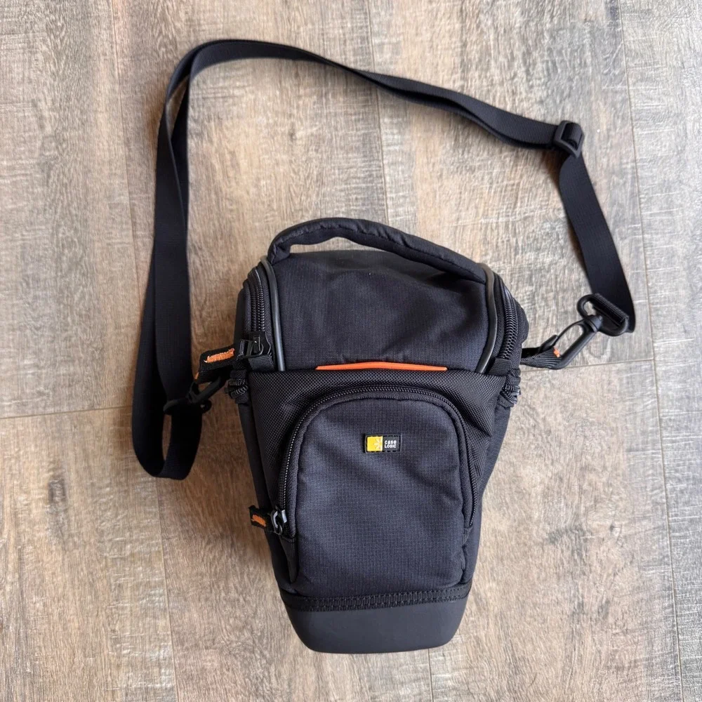 Case Logic SLR Camera Holster Bag Black Nylon SLRC-201 Waterproof Base